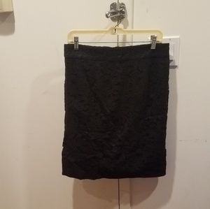 NWOT Banana Republic black lace pencil skirt sz 10